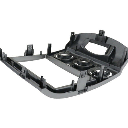 Black metal bracket on a white background