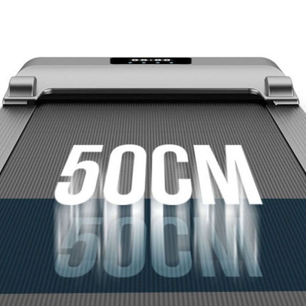 Treadmill with a 50CM width label on a white background