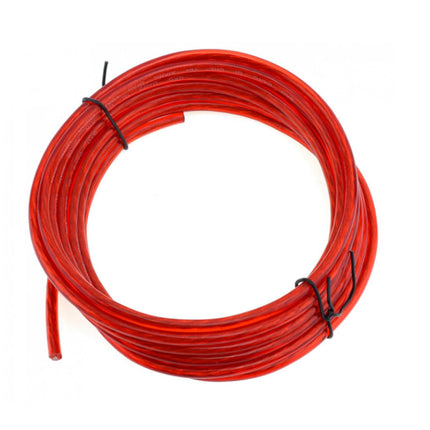 Coiled red wire on a white background