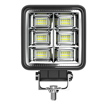 LED work light with multiple bright LEDs on a white background