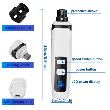 Rechargeable Electric Dog Nail Clippers Grinder Kit |  NZ Sale