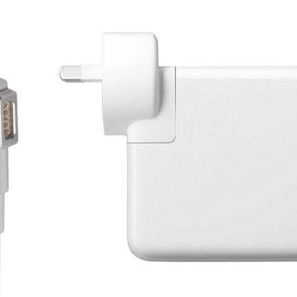 White power adapter with USB-C cable on a white background