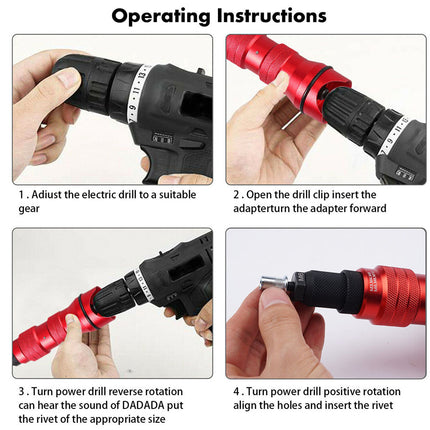 Electric Rivet Gun Rivnut Tool Adapter | NZ Sale