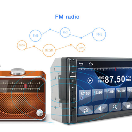 Car Stereo Bluetooth 7" - Touchscreen MP5 Player Radio| 1080P Mirror Link Handsfree USB AUX SD Steering Wheel Control