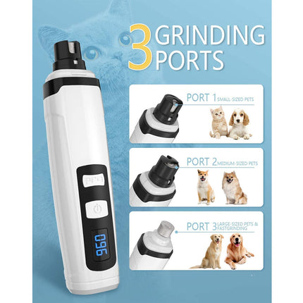 Rechargeable Electric Dog Nail Clippers Grinder Kit |  NZ Sale