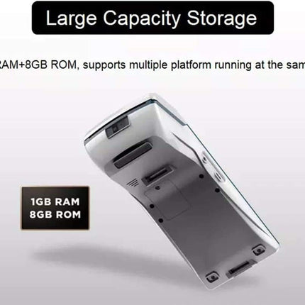 Phone with storage details on a white background