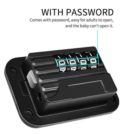 Black electronic device with password lock mechanism on a white background