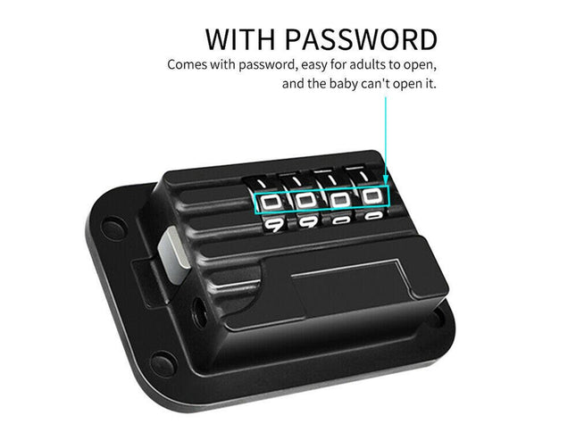 Black electronic device with password lock mechanism on a white background