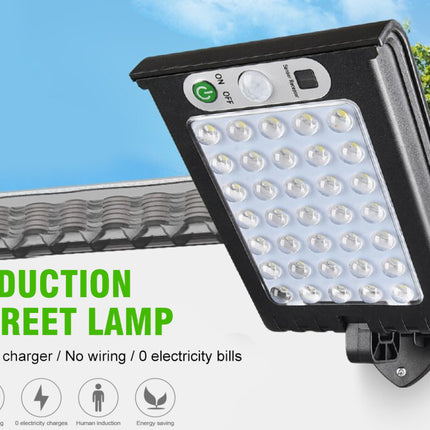 Induction street lamp with solar charger feature on a clear sky background