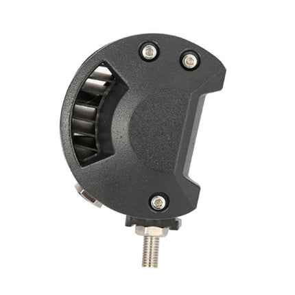 Black mechanical component with gears on a white background