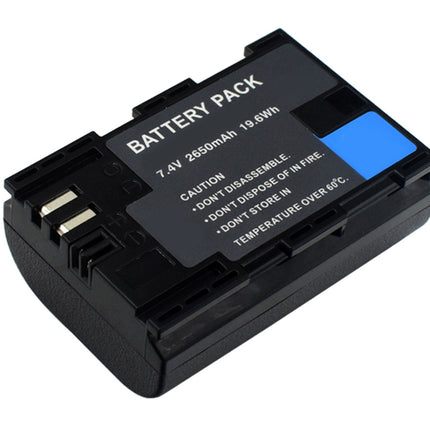 Black battery pack with text on a white background