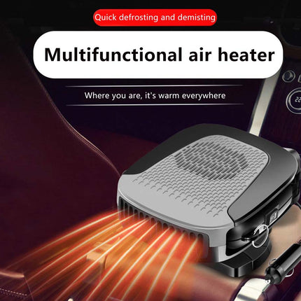 Multifunctional air heater with glowing effect on a dark background