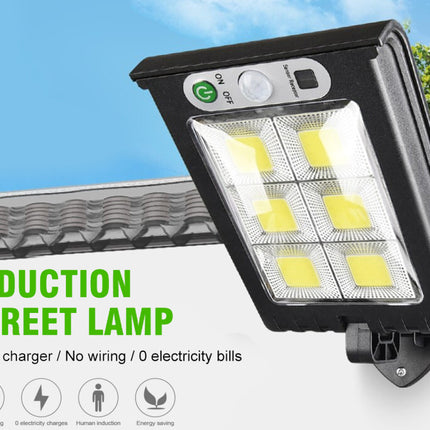 Induction street lamp with solar charger feature on a clear sky background