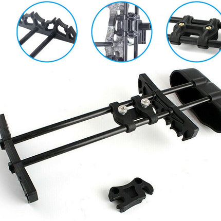 Black mechanical arm with attachments on a white background