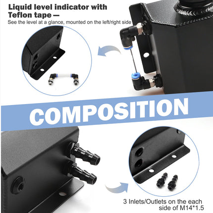 Radiator Overflow Tank Kit 1L