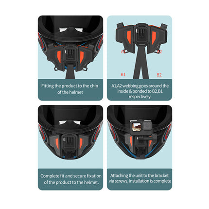 Motorcycle Helmet Chin Mount Holder for GoPro Hero | NZ Sale