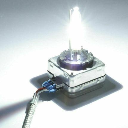 Electrical component with a light bulb on a gray background