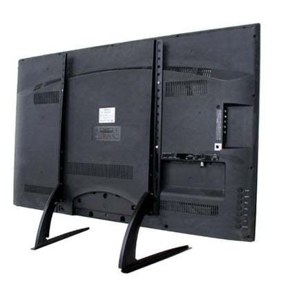 Back view of a large flat-screen TV on a white background