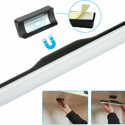 Light strip with magnetic attachment feature on a white background