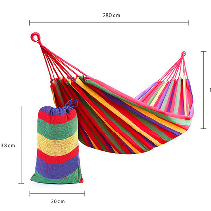 Portable Hammock Canvas Camping Double Outdoor Garden Hammock 200kg 2 Person