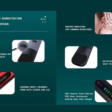 Breathing Exerciser Respiratory Muscle Trainer - Rechargeable | Digital Display, LED Indicator, 5-Month Battery Life, Black