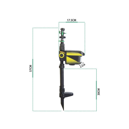 Measurement chart of a fishing rod with dimensions labeled on a white background