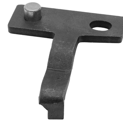 Metal toggle switch on a white background