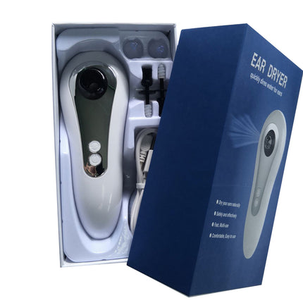 Ear dryer with packaging on a white background