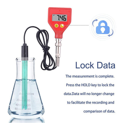 Digital pH Meter Tester PH-98108 LCD Water Quality Tester 0.00-14.00 pH ATC High Accuracy for Aquariums Pools Hydroponics Laboratory