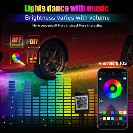 Car LED Rock Lights Underglow Kit