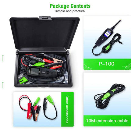 Car jump starter kit with cables and case on a white background