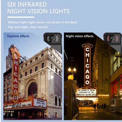 Body Worn Camera 1080P - WiFi Night Vision Waterproof| Rechargeable 150° Wide Angle Audio Loop Recording App Control