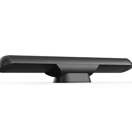 Black electronic device on a white background