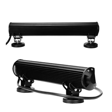 Two black LED light bars on a white background