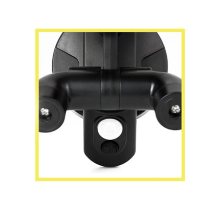 Black metal bracket on a white background