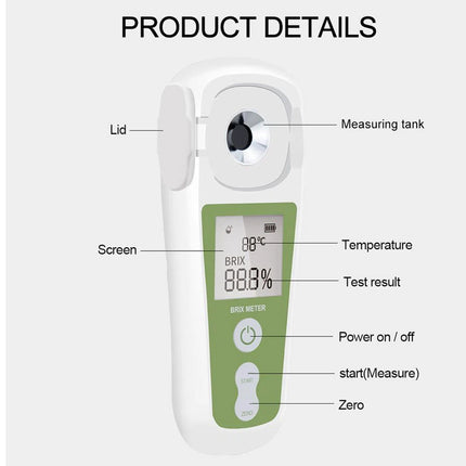 Digital device with labeled parts on a white background
