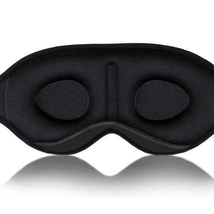 Black sleep mask on a white background