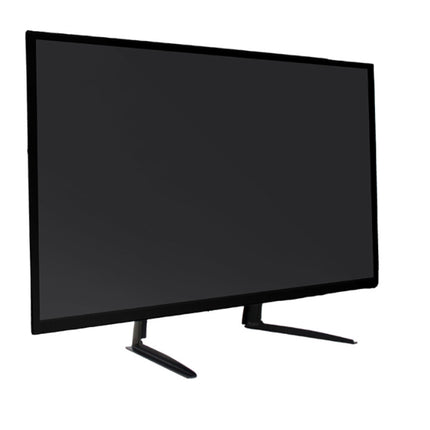 Black flat-screen monitor on a white background