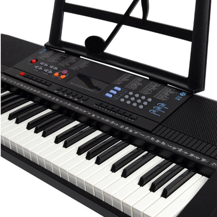 Keyboard with digital display on a white background