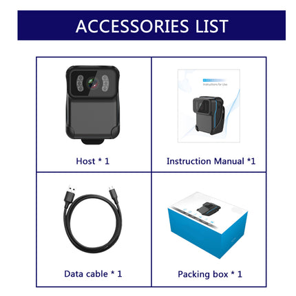 Body Worn Camera 1080P - WiFi Night Vision Waterproof| Rechargeable 150° Wide Angle Audio Loop Recording App Control